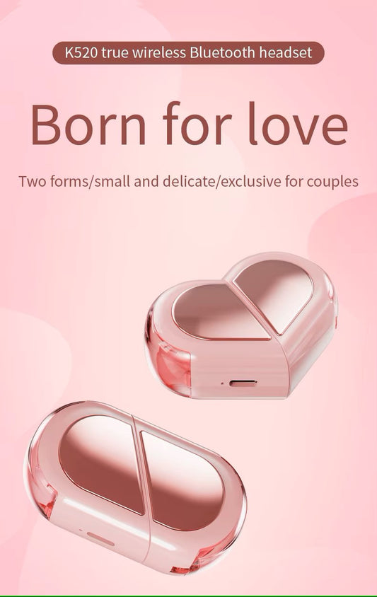 🎀 Auriculares Bluetooth TWS 5.3 – Diseño Giratorio y en Forma de Corazón 💖